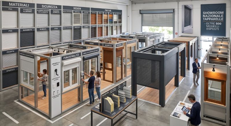 Showroom tapparelle: tutti i tipi, materiali e finiture
