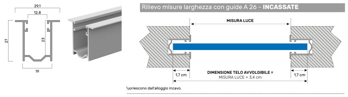 GUIDA A 26 — rilievo misure larghezza