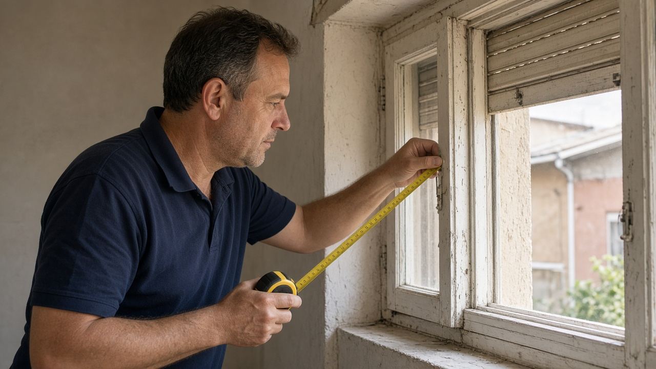 Rilievo misure posa in sostituzione: misure sul telaio esistente e guide tapparella